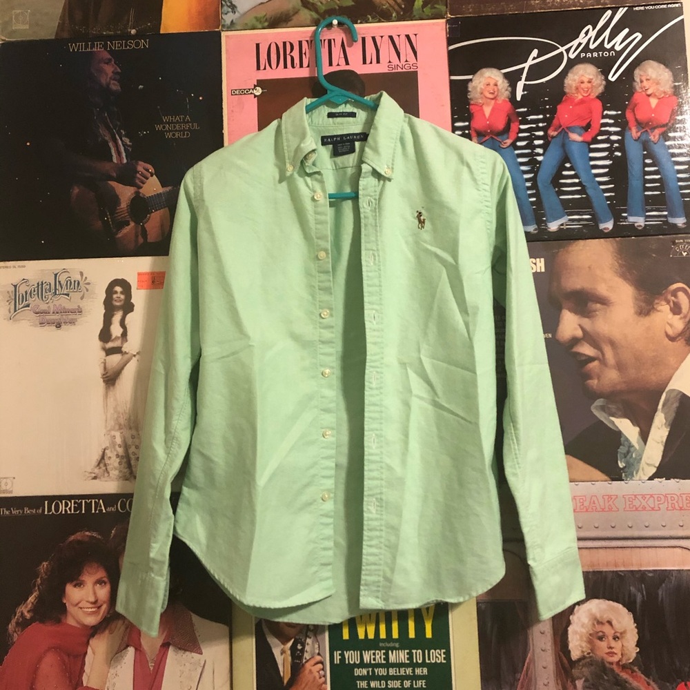 Lime Green Ralph Lauren Button Down Size 0